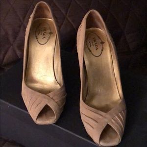 Prada peep toe heel